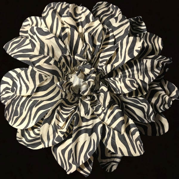 Zebra Print Flower Etsy