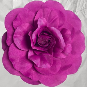 Flower Pin Magnetic hold Fuchsia Petal Rose Fabric Flower pin Flower Brooch Pinless Posies
