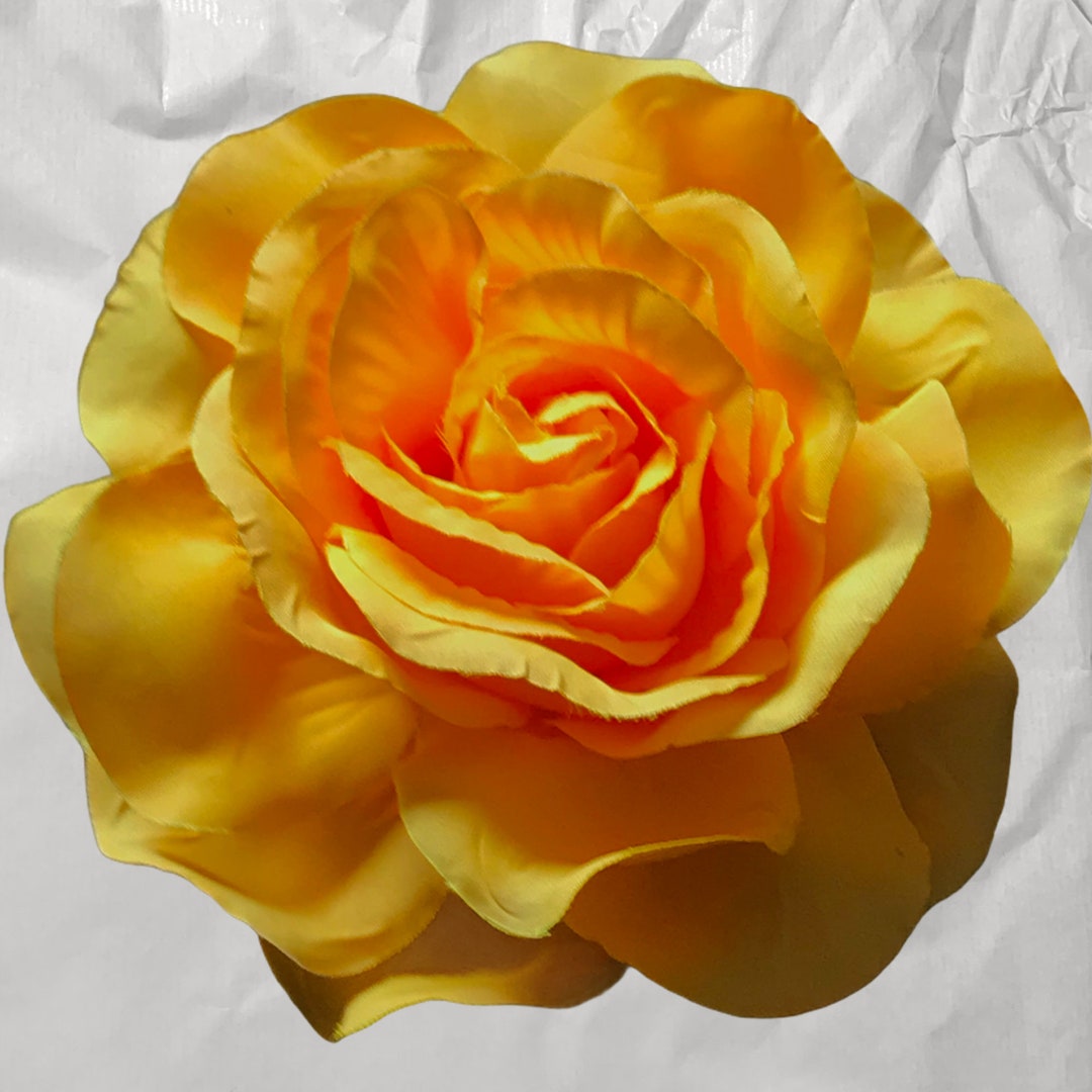 Flower Pin Hold Bright Yellow Rose Fabric Flower Pin Flower Brooch Pinless Posies Etsy