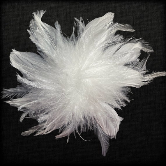 White outlet feather brooch