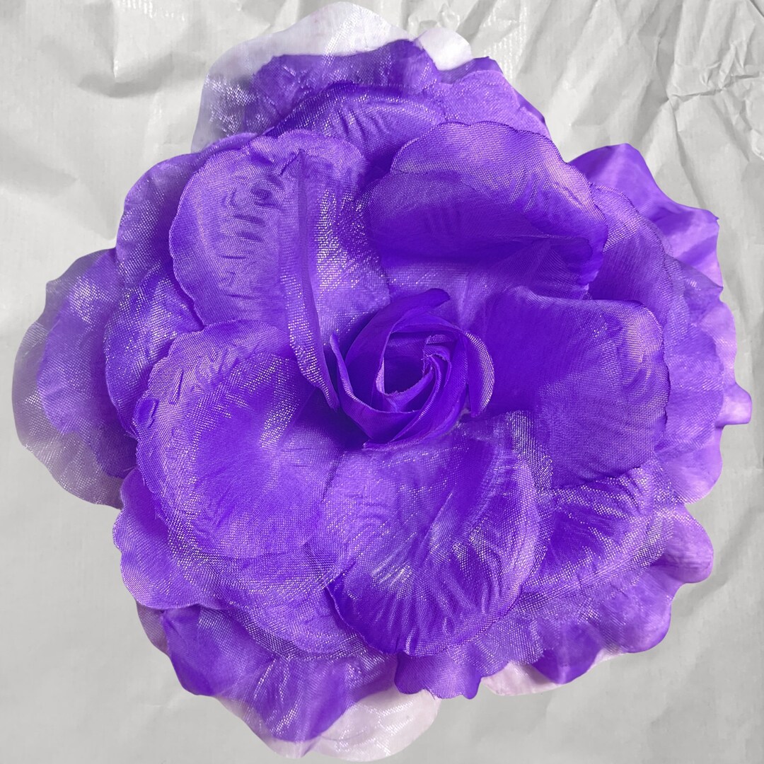Hold Extra Large Flower Pin Flower Brooch Purple Rose Pinless Posies Etsy