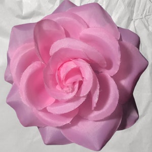Pink Silk Rose Brooch: Magnetic Pinless Posie, Lapel Accessory