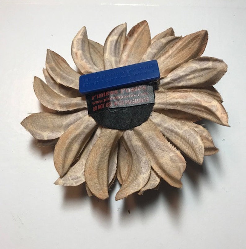 Flower Pin Snake Print Hold Pinless Posies Brooch Etsy