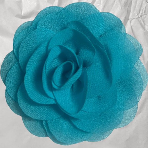 Magnetic hold flower pin flower brooch small robin blue chiffon rose fabric flower pin fabric flower brooch Pinless Posie