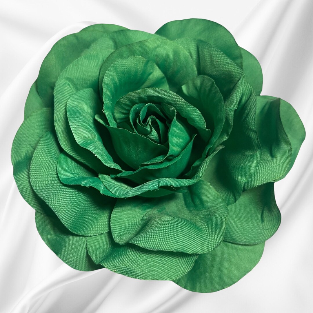 Magnetic Hold Flower Pin Flower Brooch Fabric Flower Pin Green Rose ...