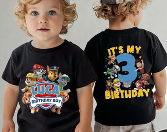 Patrol Birthday Boy/Girl Shirt, Custom Family Patrol Shirt, Family Matching Birthday Shirt, Personalized Birthday Shirt, Paw Birthday Party