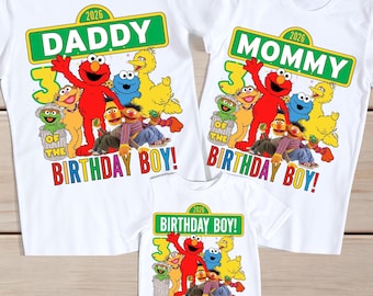 Sesame Street Family Birthday Shirts, Custom Matching Party Tees
