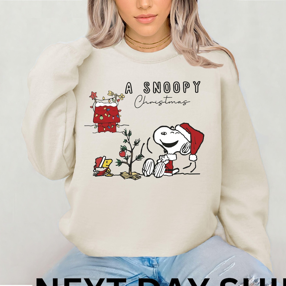 Funny Snoopy Sweatshirt, Christmas Apparel, Holiday Shirt, Christmas Party Sweatshirt, Merry Christmas Gift, Cute Christmas Dog Lover Gift Fashion24Hs