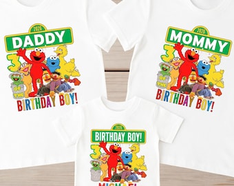 Custom Family Birthday Shirts, Matching Street Party Tees for Kids, Personalized Birthday Girl Boy Outfits, Street Family Birthday T-Shirt