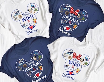 Custom 2026 Disney Cruise Family Matching Shirts,Disney Wish & Dream Cruise Trip Shirt,Disney Pirates Shirt,Disney World Cruise Family Shirt