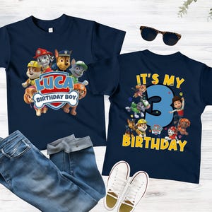 Patrol Birthday Boy/Girl Shirt, Custom Family Patrol Shirt, Family Matching Birthday Shirt, Personalized Birthday Shirt, Paw Birthday Party image 8