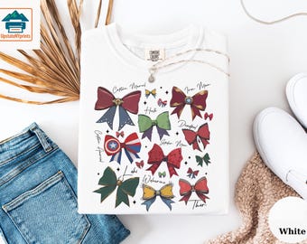 Super Hero Coquette Bow Comfort Colors Tee