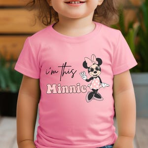 I&#39;m This Minnie Toddler Shirt, 3rd Birthday T-Shirt, Minnie Mouse Birthday Shirt, Disney Birthday Trip Shirt, Minnie Kids Shirt