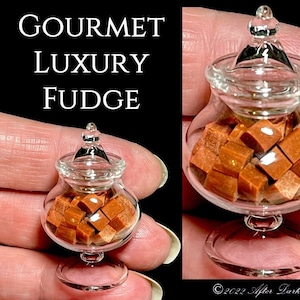 Gourmet Luxus Fudge - Handwerker komplett handgefertigte Miniatur im 12.Maßstab. Von After Dark Miniaturen