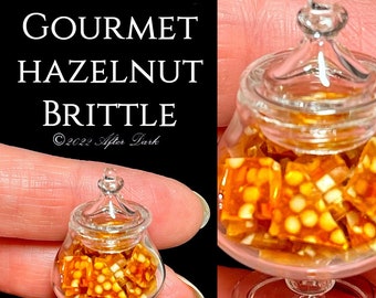 Gourmet hazelnut Brittle - Artisan fully Handmade Miniature in 12th scale. From After Dark miniatures
