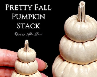 Luxury Fall Pumpkin Stack - Artisan fully Handmade Miniature in 12th scale. From After Dark miniatures