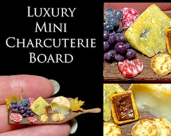 Luxury Mini Charcuterie Board - Artisan fully Handmade Miniature in 12th scale. From After Dark miniatures