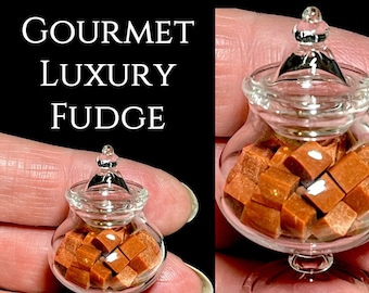 Gourmet Luxury Fudge - Artisan fully Handmade Miniature in 12th scale. From After Dark miniatures