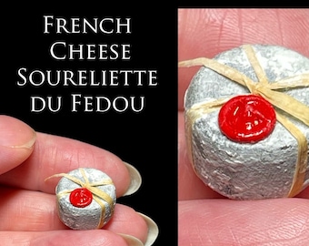 French Cheese - Soureliette du Fedou - Artisan fully Handmade Miniature in 12th scale. From After Dark miniatures