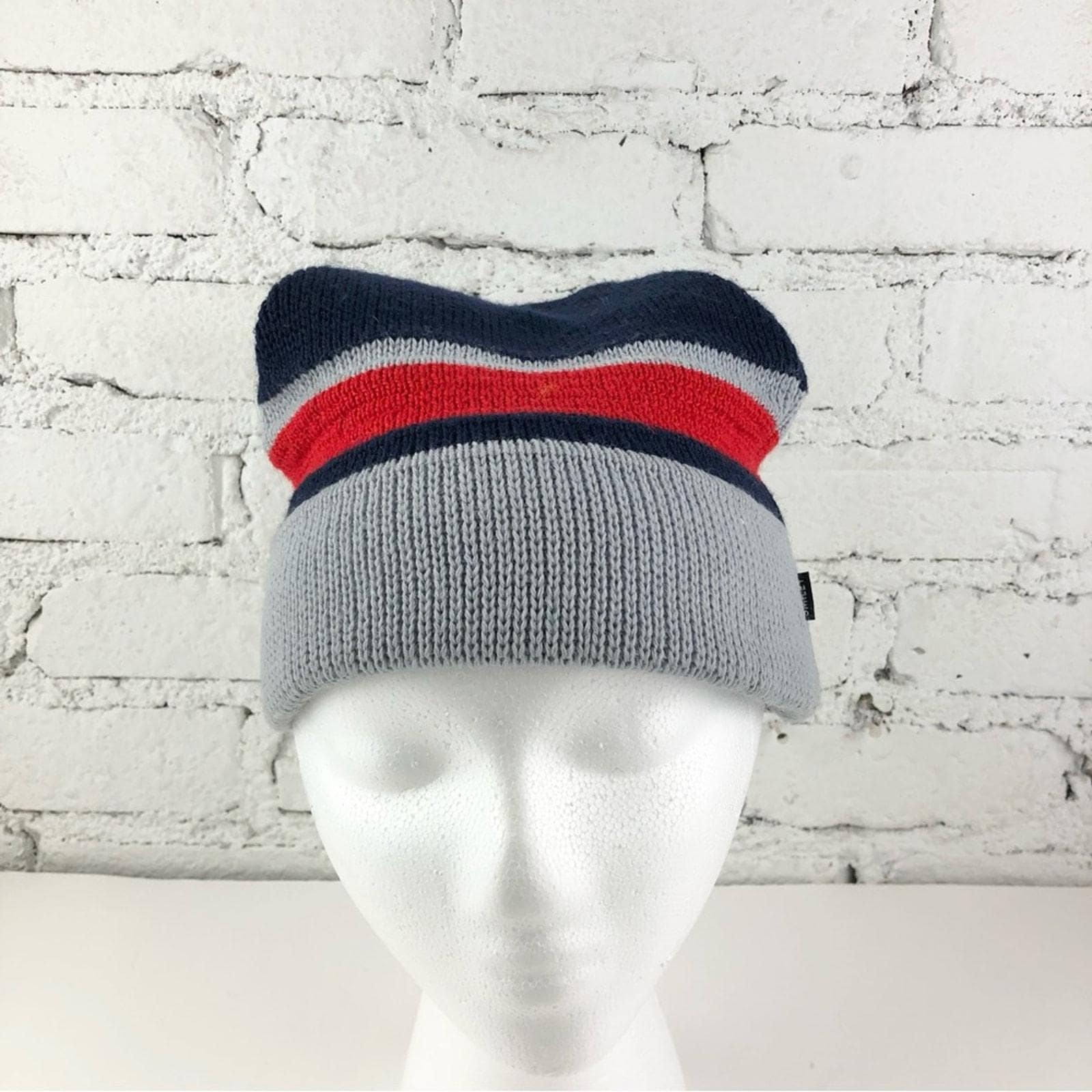 Vintage Smiley Striped Wool Beanie Hat - Etsy