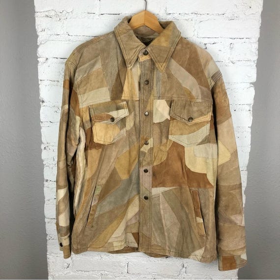 Vintage Leather Patchwork Jacket - image 1