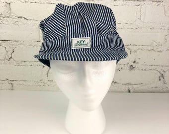 Vintage Key Imperial Railroad Train Conductor Snapback