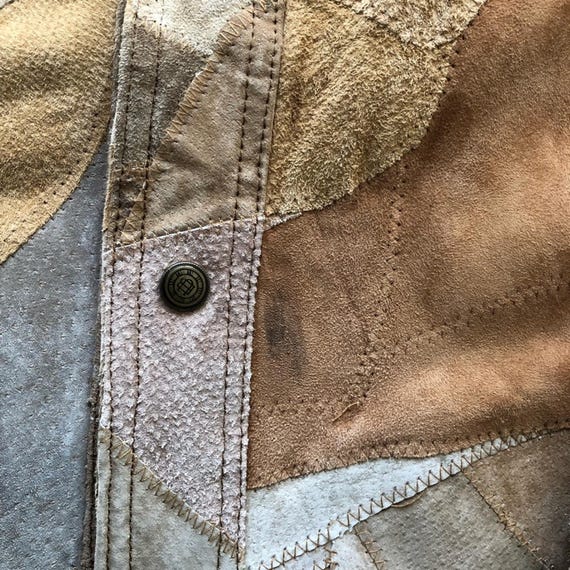 Vintage Leather Patchwork Jacket - image 9
