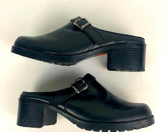 Vintage Sporto Chunky Heeled Mules