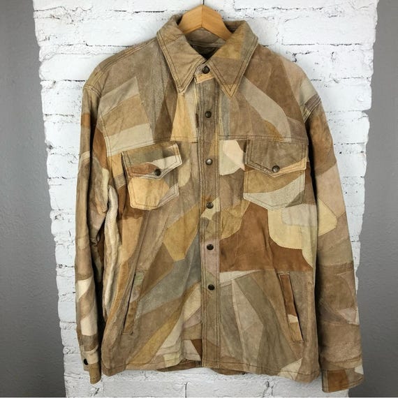 Vintage Leather Patchwork Jacket - image 2