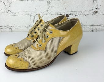 Letnie buty Oxford z lat 30. w stylu vintage