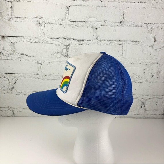 Vintage Rainbow Farm Computer Patch Snapback Hat - image 3