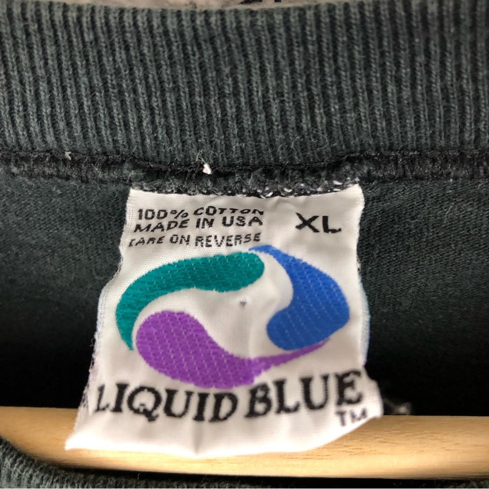 Vintage 90's Liquid Blue Alien Tee - Etsy
