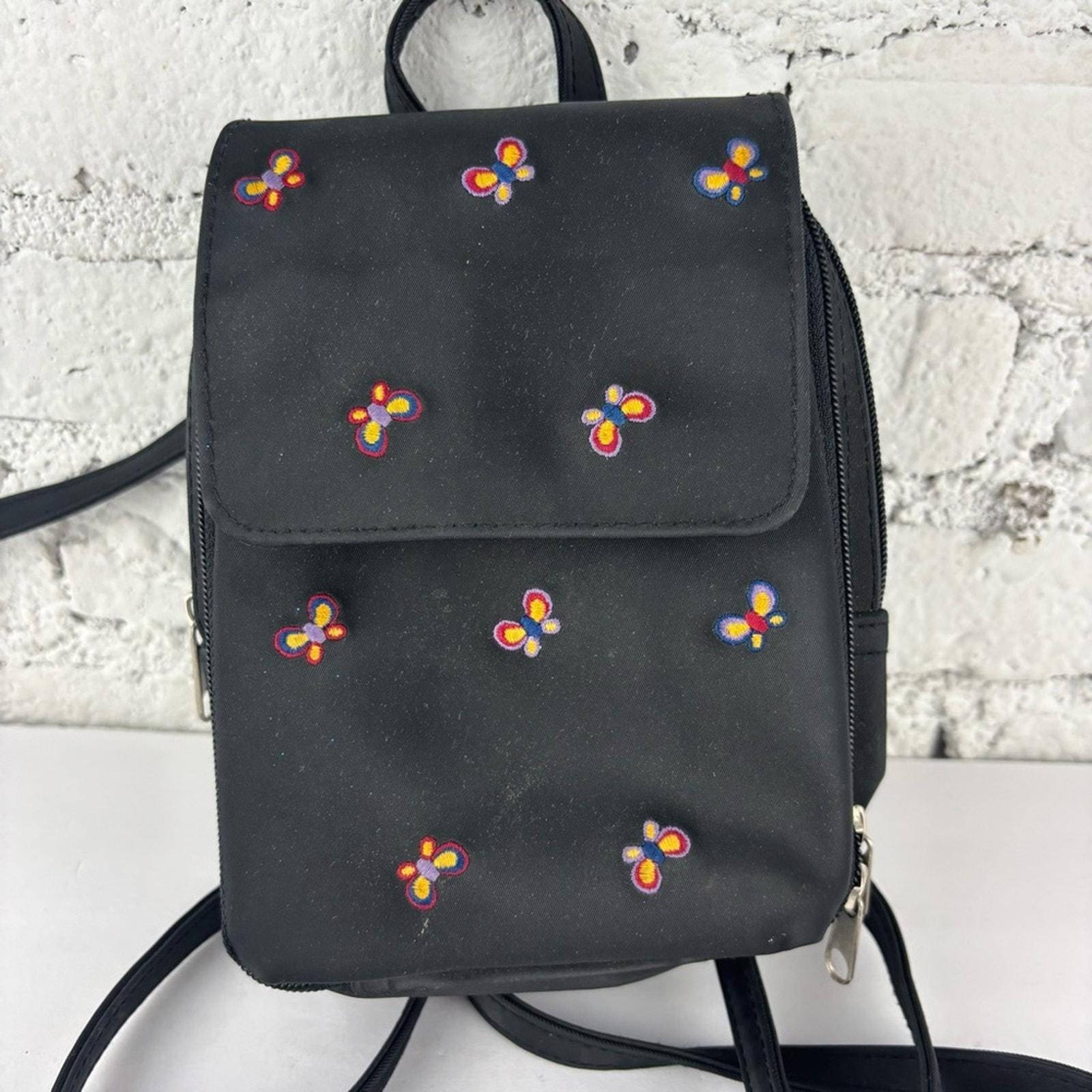 Vintage Y2K Butterfly Embroidered Mini Backpack - Etsy Israel display picture 3