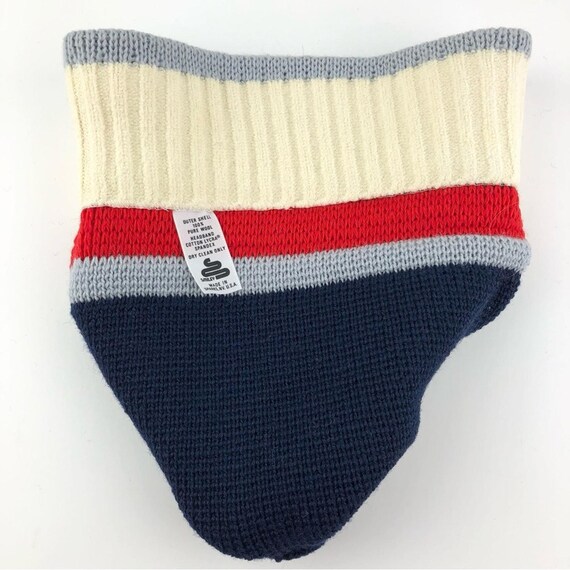 Vintage Smiley Striped Wool Beanie Hat - Etsy display picture 3