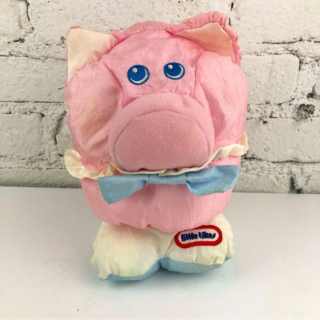 Vintage Little Tikes Puffalump Rattle Crinkle Pig Nylon Plush - Etsy UK