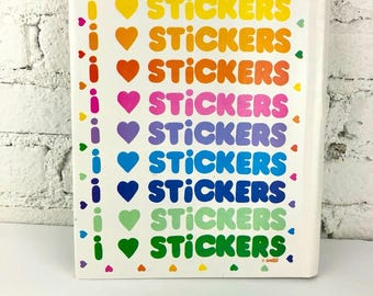 Vintage 80’s I Love Stickers Binder