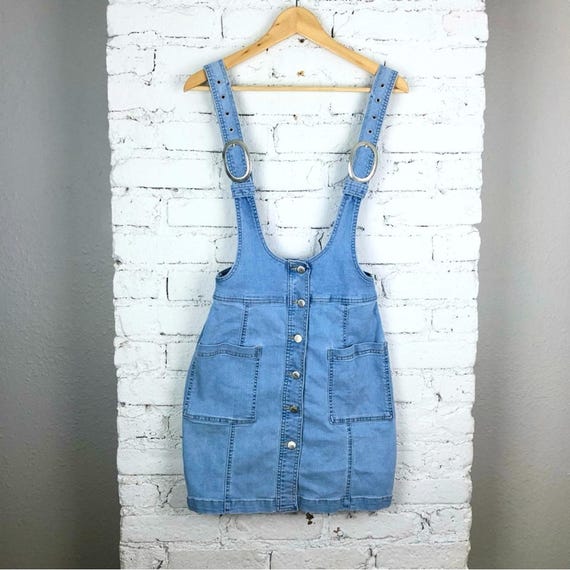 Vintage 90's Y2K Blue Spice Denim Jean Overall Dress
