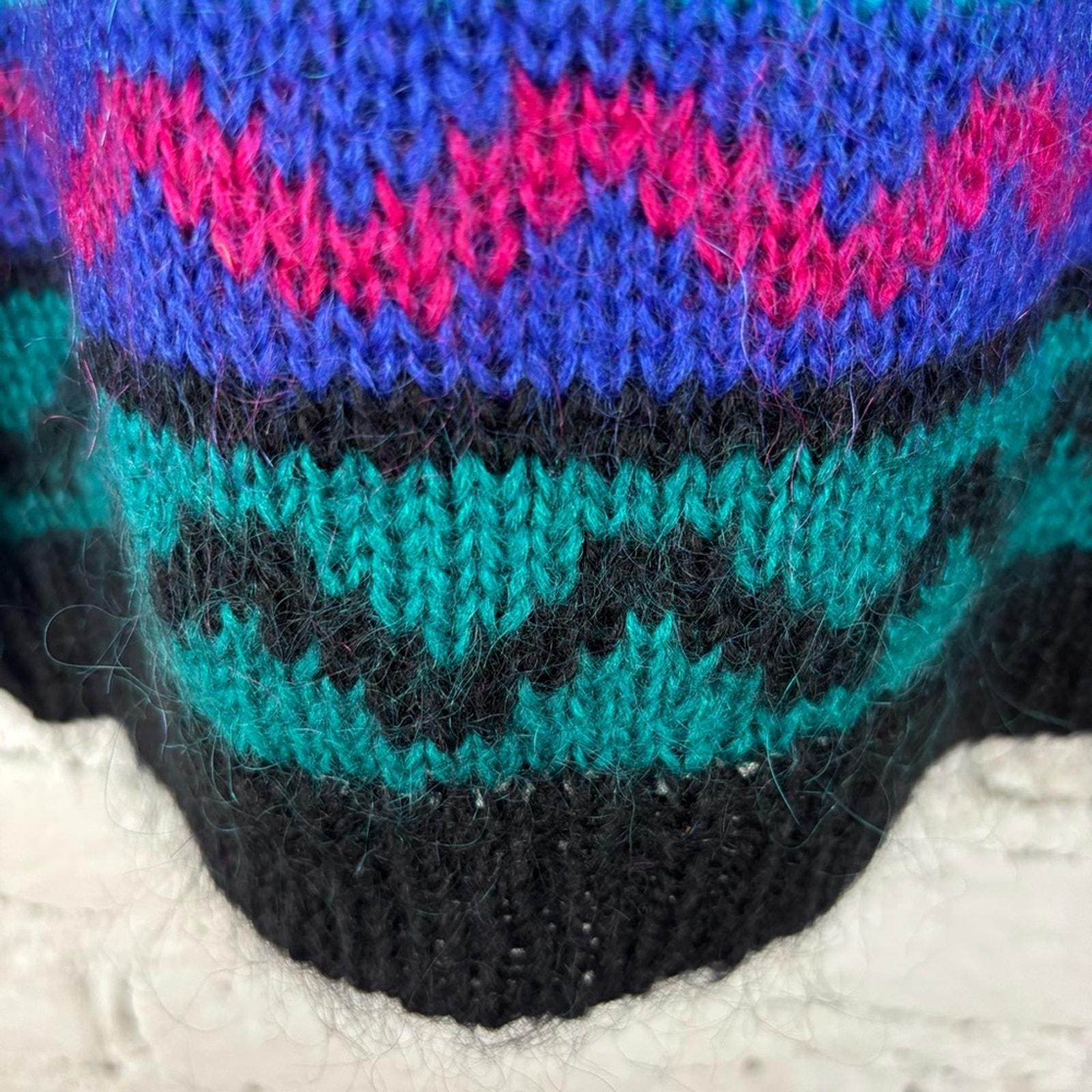 Vintage Gallagher Colorful Mohair Blend Sweater - Etsy