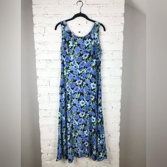 Vintage All That Jazz Floral Corset Back Maxi Dress
