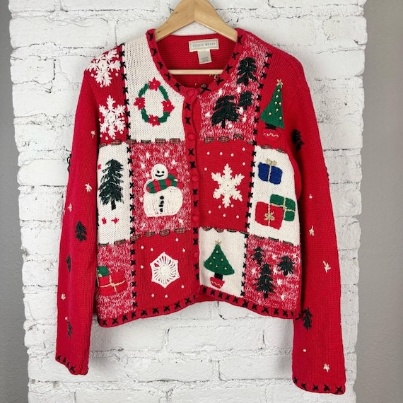 Vintage 90’s Studio Works Christmas Knitted Cardigan Sweater