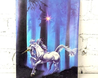 Vintage Mead Fantasy 80’s Unicorn Paper Folder