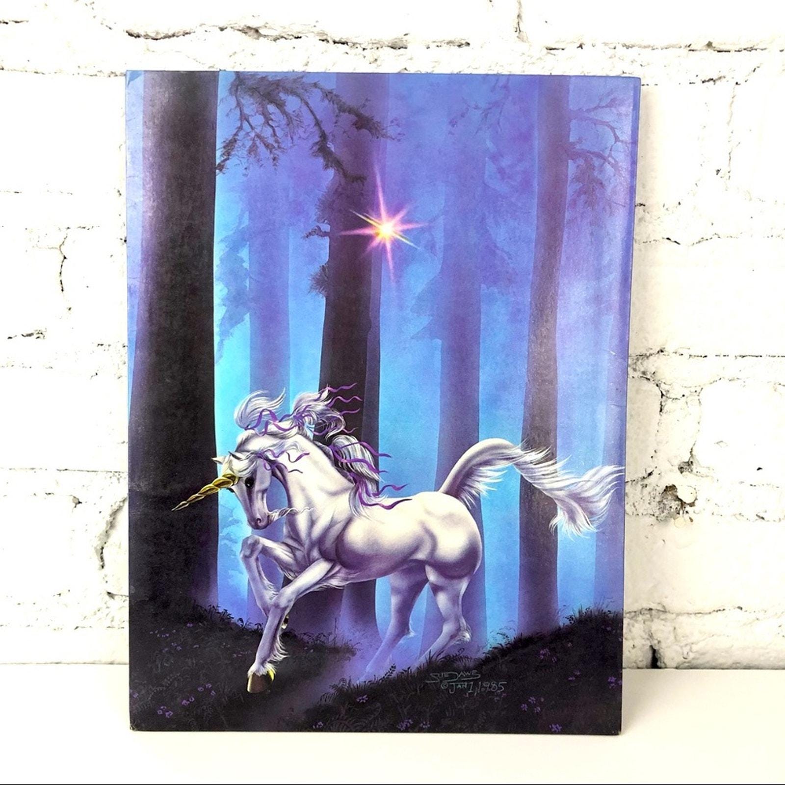 Vintage Mead Fantasy 80's Unicorn Paper Folder - Etsy