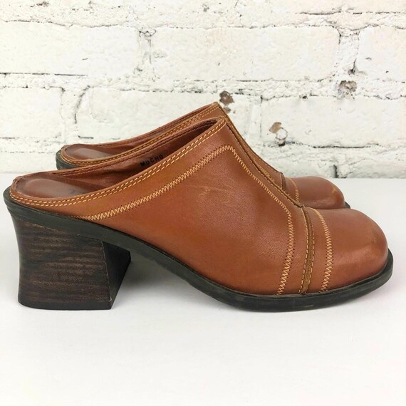 Vintage Y2K Two Lips Square Toe Mod Mules - Etsy