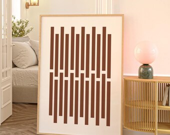 Modern Neutral Minimalist Poster, Bedroom Wall Art, Minimalist Print, Abstract Art Prints, Modern Wall Art, Contemporary Wall Art Large