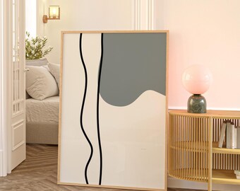 Modern Home Wall Art, Aesthetic Trendy Prints, Simplistic Posters, Contemporary Art Prints, Minimalist Wall Art, Abstract Shape Painting