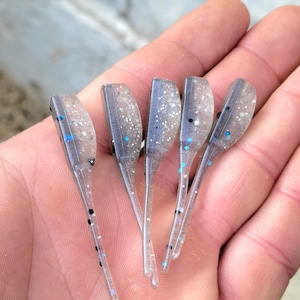 Pez pez tipo perca de 2,25&quot; *Reflejo azul acero* (15 piezas)