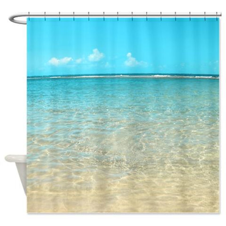 Ocean Shower Curtain beach Memories Aqua Home Etsy