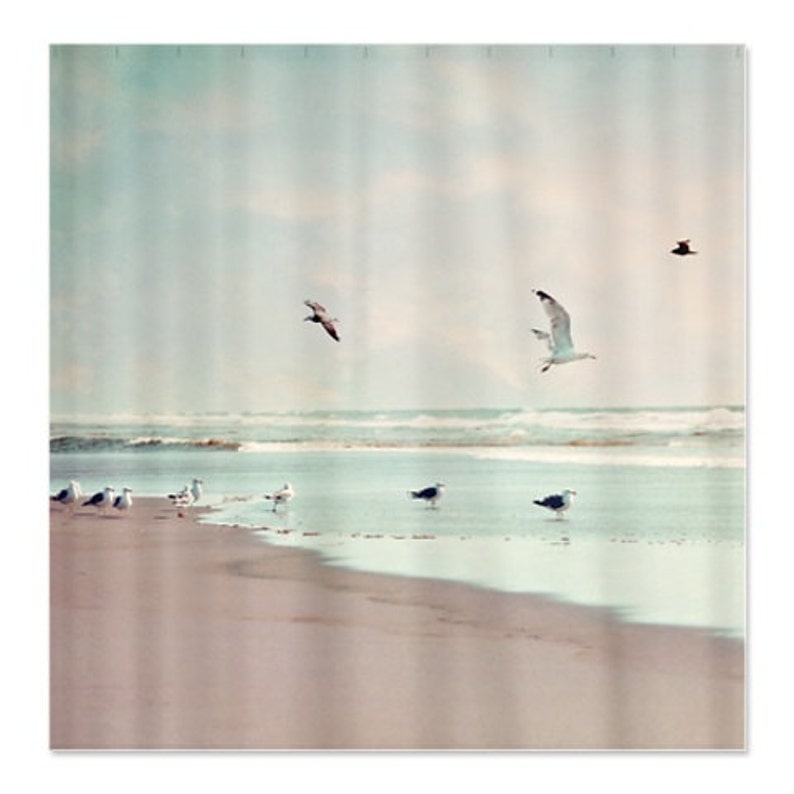 Beach Fabric Shower Curtain Take off oceanbeach Etsy