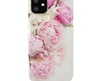 Peony phone case, pink peonies,iphone, Samsung case,flower,girly,shabby chic,pastel phone case