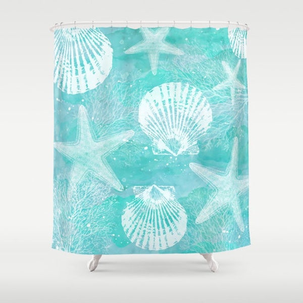 Coastal Shower Curtains Etsy